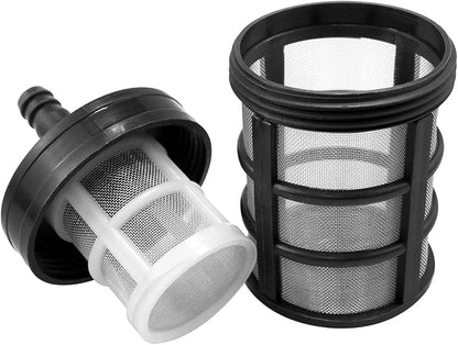 Diameter 3/8 "to 1/2" stainless steel filter upgraded double-layer filter screen compatible with hoses injectors high-pressure cleaners oil pumps or industrial equipment 2PCS
