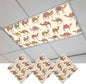 Fluorescent Light Covers for Ceiling Lights Desert Camel Magnetic Light Filters 3 Pack 4x2 ft Vintage Southwest Date Trees Ceiling Lights Cover for Classroom Office School Home Drop Lamp Decor