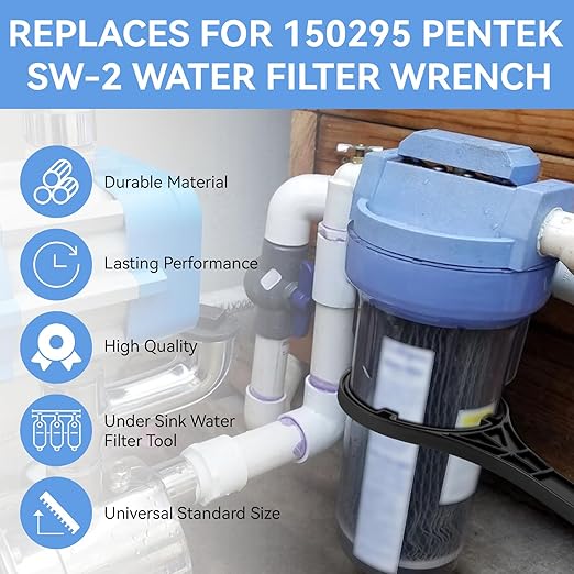 150295 SW-2 Water Filter Housing Wrench - 4.9 inch ID, Big Blue Filter Wrench Fits for Pentair Pentek/Everpure 4 3/4″ Standard Housings, American Plumber #152037/ww34, 10"x2.5" and 20"x2.5" Housings