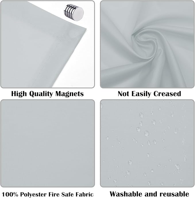 Fluorescent Light Covers - Classroom Covers for Ceiling Lights, 1 PCS 4 x 2 Feet Magnetic Light Filters, Classroom, Office Decor (Light Gray)