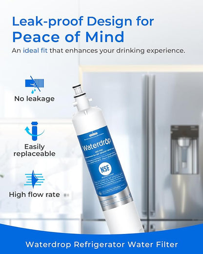 Waterdrop WD-F19C Replacement for GE® RPWFE®, RPWF (with CHIP) Refrigerator Water Filter, Compatible with GFE28GBLTS, GFE28GGKBB, GFE28GSKSS, PFE28KSKSS, PFE28KMKES, Package May Vary