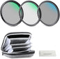 NEEWER 37mm UV/CPL/ND Lens Filter Kit with Hard Shell Storage Case, Multicoated Optical Glass & Aluminum Alloy Frame, UV + Circular Polarizer (CPL) + Neutral Density (ND4) Filter for Camera Lens