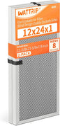 2-Pack 12x24x1 MERV 8 Reusable & Washable Electrostatic Air Filters - Long-Lasting Filter for HVAC, Furnace & Air Conditioner Units, Actual Size: 11-5/8” x 23-5/8” x 7/8”