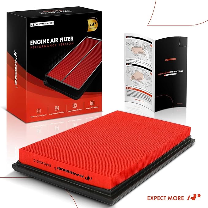 A-Premium High-performance, Pre-oiled Engine Air Filter Compatible with Infiniti, Nissan, Subaru, Saab - FX35, G35, QX4, 350Z, Altima, Maxima, Murano, Pathfinder, Sentra, Forester, Impreza, Legacy