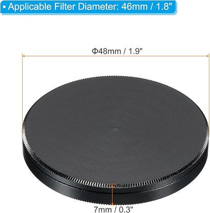 PATIKIL 46mm Lens Cap, Camera Lens Cap Cover Universal Front Metal Lens Filter Stacks Cap Protective Case for 46mm Camera Circular Polarizing Fader ND Filter, Black