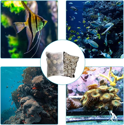 10 Pcs Tanks Filter Media Bags, Aquarium Bag, Fish Tank Mesh with Zipper Reusable Bags.for Activated Carbon, Ceramic Rings, etc