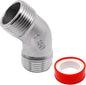 45 Degree Elbow 1PCS, 1" NPT Male X 1" NPT Male 304 Stainless Steel Pipe Fitting, Connector Coupler Apply to Outdoor/Garden/Industrial