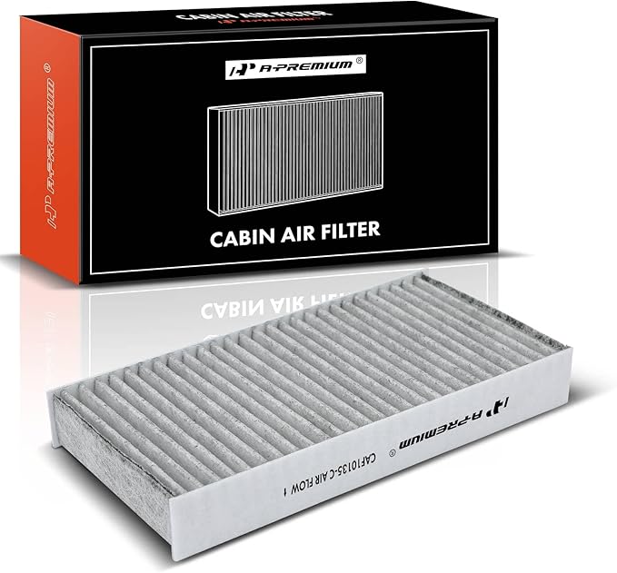 A-Premium 2-PC Cabin Air Filter w/Activated Carbon Compatible with Honda & Acura Model - Civic (01-05), CR-V (02-06), Element (03-11), CSX (06), EL (97-00 02-05), RSX (02-06)