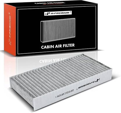 A-Premium 2-PC Cabin Air Filter w/Activated Carbon Compatible with Honda & Acura Model - Civic (01-05), CR-V (02-06), Element (03-11), CSX (06), EL (97-00 02-05), RSX (02-06)