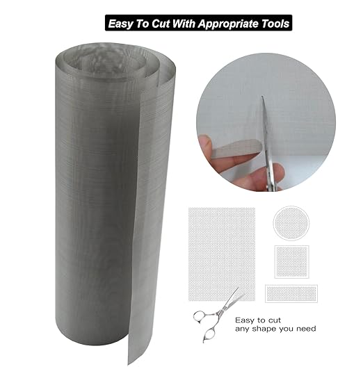 304 Stainless Steel Mesh 100Mesh, 15.7"x47.2"(40x120cm) Metal Mesh Screen, Woven Fine Wire Mesh Easy to Cut for Filter Mesh, Filtration Cloth and DIY Project