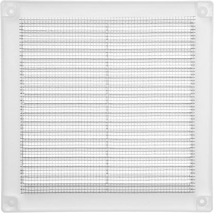 Vent Systems 6'' x 6'' Inch White Soffit Vent Cover - Pack of 100 - Flat Square Air Vent Louver - Grille Cover - Built-in Insect Screen - HVAC Vents for Bathroom, Home Office, Kitchen 6x6 Inch