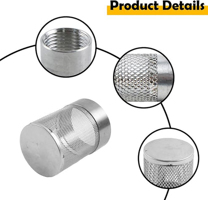 Dia Hose Inlet Suction Strainer Filter, Stainless Steel Water Pump Filter for Garden Irrigation, High Pressure Water Pump, Sprayer & Plumbing Systems (63mm)