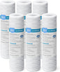 AQUA CREST AP110 5 Micron 10"x2.5" String Wound Whole House Water Filter Replacement for 3M® Aqua-Pure AP110, Culligan® P5, APEC, GE FXUSC, Whirlpool®, Any 10" x 2.5" Home Water Filter, Pack of 6