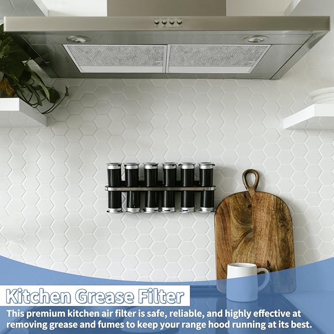 BP57 Range Hood Filter with Light Lens pack 2 for Broan-NuTone 43000 Series Stove Hood Vent Air Filter-Kitchen Exhaust Grease Aluminum Filter- 11-3/8 x 11-3/4 In