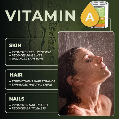AquaHomeGroup Vitamin C+E+A Shower Filter Replacement Cartridge with Aroma Granules (Jasmine) - Removes Chlorine, Supports Skin & Hair Health