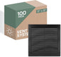 Vent Systems 10'' x 10'' Inch Black Soffit Vent Cover - Pack of 100 - Flat Square Air Vent Louver - Grille Cover - Built-in Insect Screen - HVAC Vents for Bathroom, Home Office, Kitchen 10x10 Inch
