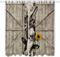 Funny Farm Animals Living Room Curtains 96 Inch Length, Window Curtains Tab Top, Vintage Barn Brown Sunflowers Light Filtering Window Treatments Drapes 52"x96" 2 Panel