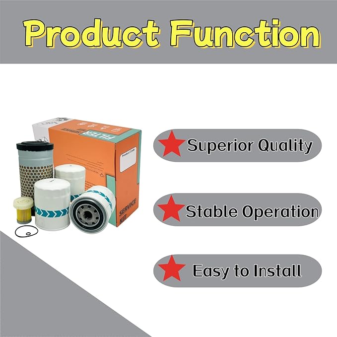 Filter Maintenance Kit 6C060-99410 HH160-32093 HH660-36060 6A320-59930 HH670-37710 Air/Oil/HST/Fuel/Hyd Fit for K-bota B2410 B7500 B7510 B7610 B26