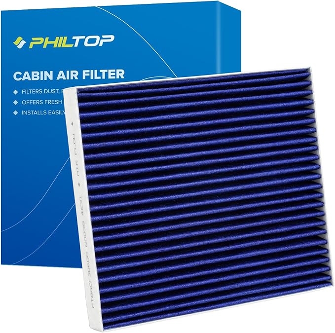 PHILTOP Premium Cabin Air Filter w/Dual Activated Carbon, Compatible with CF12160 Hyundai Tucson 2016-2021, Kona 2018-2023, Venue 2020-2026, Veloster 2019-2021, Veloster N 2019-2022