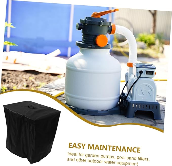 MERRYHAPY Pool Sand Pump Cover Easy Install Garden Filter Equipment Protection for Outdoor Units Small Durable Winter Cover for Pool Maintenance