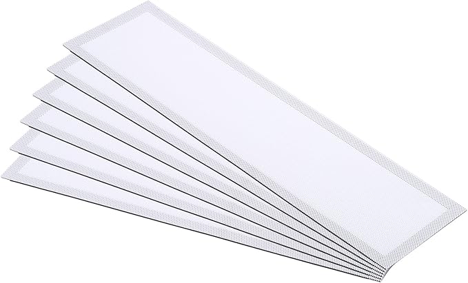 PATIKIL 4"x14" Magnetic Vent Cover, 6 Pack Floor Wall Air Registers Cover Strong Magnet Vent Screen Mesh for Blocking Hair Dust Debris, White