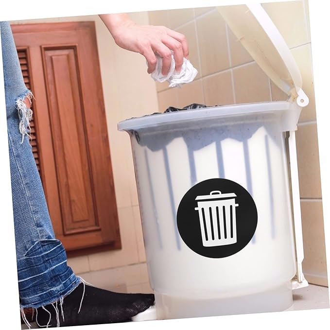 Artibetter 12PCS Self-Adhesive Trash Recycling Stickers for Indoor and Outdoor Use Garbage Sorting Labels Symbols for Easy Identification