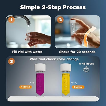 Watersafe® Bacteria Water Test Kit – USA-Made – Results as Fast as 6 Hours – Detects Coliform (Inc. E. coli) & Non-Coliform Bacteria in Drinking, Well & Tap Water – Lab-Quality Testing – 2 Pack