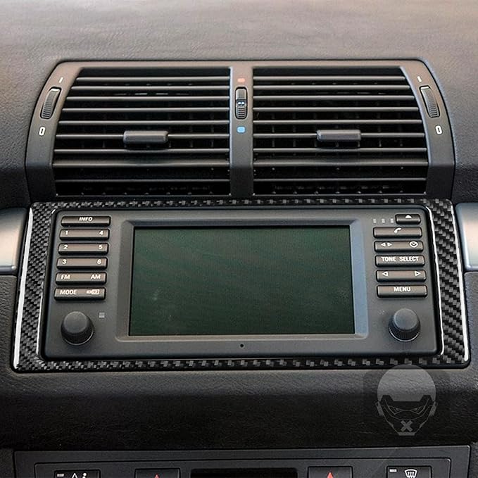 Carbon Fiber Interior Full Compatible with BMW X5 CD Panel Inner Frame-1