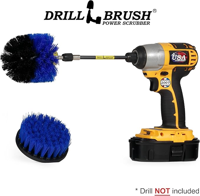 Marine - Kayak - Raft - Canoe - Inflatable - Boat Accessories - Hull Cleaner - Cleaning Supplies - Drill Brush - Spin Brush Kit - Pond Scum, Oily Residue, Weeds, Barnacles, Oxidation