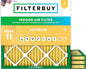 Filterbuy 19x19x1 Air Filter MERV 11 Superior Pet & Allergy Defense (4-Pack), Electrostatic Pleated HVAC AC Furnace Filters Replacement, Made in USA (Actual Size: 19.00 x 19.00 x 0.75)