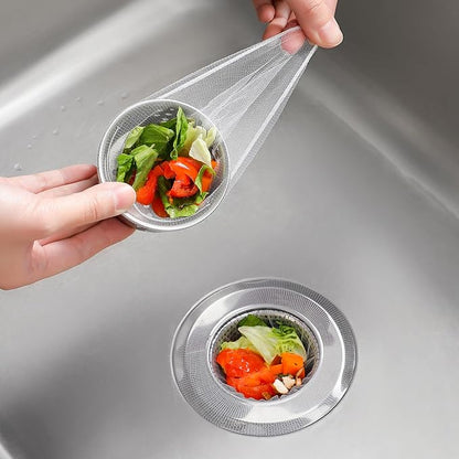 400 Pack Kitchen Sink Strainer Mesh Bag, Anti-Clogging Disposable Sink Drain Covers, Kitchen Essentials Sink Filter Nets, Fits Most Sink Strainers (4.0 x 4.0 Inch)
