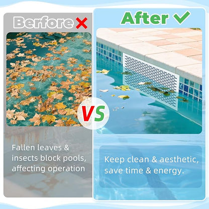 Pool Skimmer Guard Kit Pool Skimmer Screen Net Skimmer Catcher Leaf Shield Net for Inground or Above Ground Pools Debris Easy Assembly Prevent Blockage Anti-Rust & Anti-Corrosion