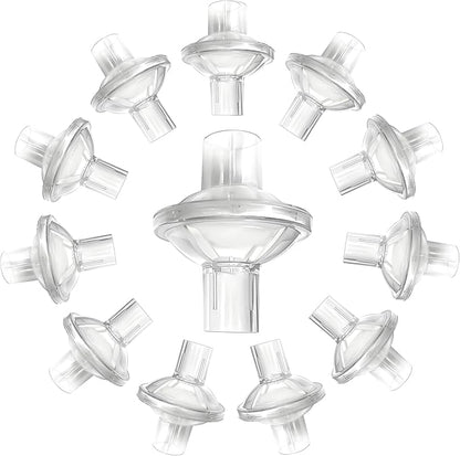 CPAP Filters - 12 PCS Universal CPAP Inline Filter for CPAP and BiPAP Machines Compatible with ResMed AirSense 10/11, CPAP Bacteria Filter for All 22mm & 25mm Tubing, CPAP Supplies