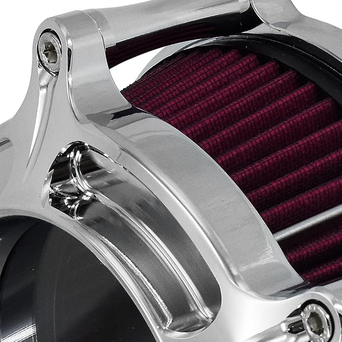 HDBUBALUS Motorcycle Air Filter Cleaner Intake Filter System Kit (C-For Touring Trike 08-16, Softail 16-17,Dyna 17)