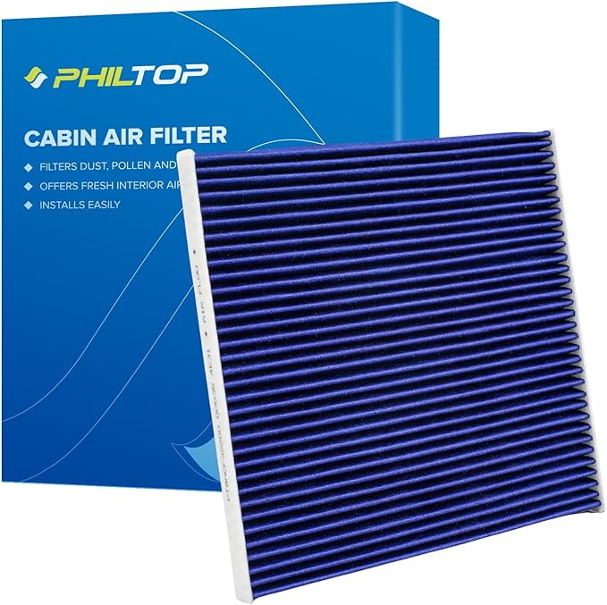 PHILTOP Premium Cabin Air Filter w/Dual Activated Carbon, Compatible with CF11173 Nissan Altima 2007-2012, Murano 2009-2014, Maxima 2009-2014, Quest 2011-2017, Carbon Filter Up Dust Pollen Odor