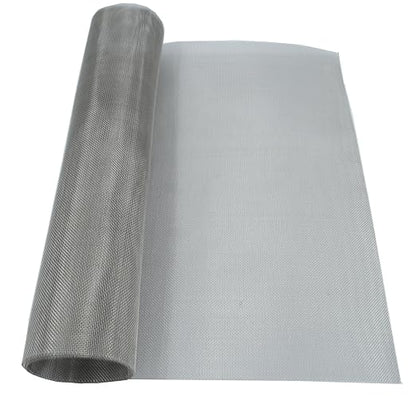 304 Stainless Steel Mesh 40Mesh, 15.7"x47.2"(40x120cm) Metal Mesh Screen, Woven Fine Wire Mesh, Filter Mesh Easy to Cut for Vent Covers, Cage, Garden, Window Screen and DIY Project
