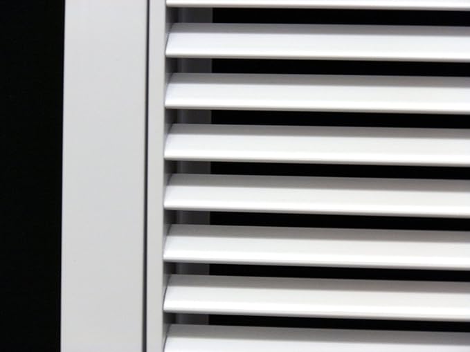 HVAC Premium 10" X 10" Aluminum Return Filter Grille for 1" Filter - Easy Airflow - Linear Bar Grilles [Outer Dimensions: 12.5"w X 12.5h"]
