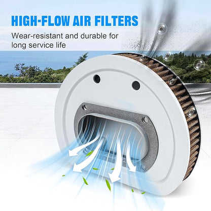 Motorcycle Air Filter 29462-99 1011-4208 High Flow Intake Cleaner Accessories for Harley 1999-2001 Electra Glide, Road King and Road Glide Models (Orange)