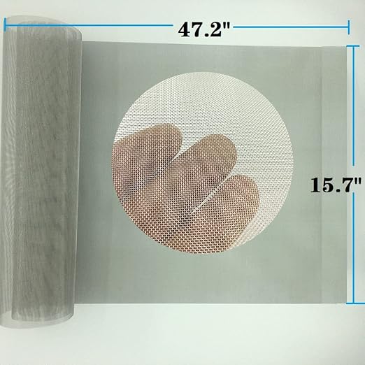 Stainless Steel Mesh Screen #60Mesh -Size:15.7"x47.2"(40x120cm) SS304 Wire Mesh Screen, for Vent,Cage,Garden, Window Screen, Filter Mesh, DIY Mesh