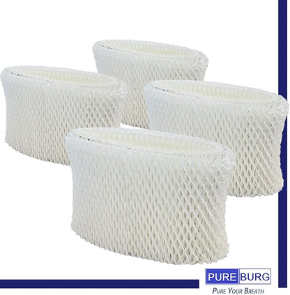 PUREBURG WF2 Wick Filters Compatible with Kaz Vicks V3100 V3500N V3500 V3700 V3800 V3900 Kaz 3020 Sunbeam 1118 Series Honeywell HCM-350 HCM-630 HCM-300T Relion WA-8D Enviracaire ECM-500,4-Pack