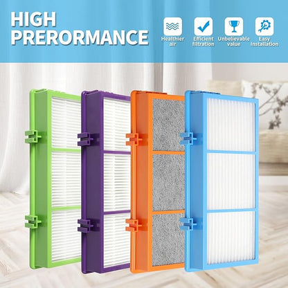 DerBlue 4pcs Replacement Filters Compatible with Holmes AER1 Type Total Air Filter,for 30AT and 242-NUC,Total Air Filter Replacement Filters for 30AT