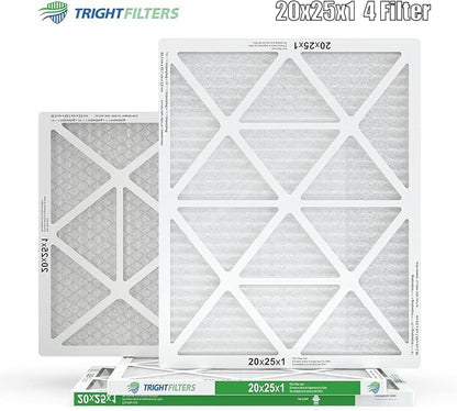 20x25x1 Air Filter 4 Pack, MERV 8 Pleated Dust Defense Air Filters Replacement Air Conditioner HVAC AC Furnace Filter, Durable and Lightweight