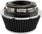 AUTOKAY Universal Clamp-On Air Filter Round Reverse Tapered Washable Filter 3 in/3.5 in/4 in Flange ID, 2.625 in (67 mm) Height, 6 in (152 mm) Base, 4.75 in Top, SPE-8161, Black