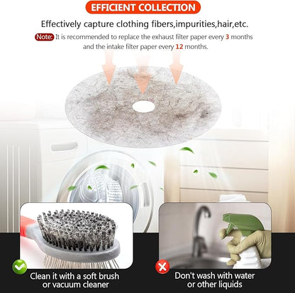 【Polyester Upgrade】20 PCS Dryer Exhaust Filter for Panda by Beaquicy - Lint Filter Cloth Dryer Replacement for Panda Sonya Magic Chef Avanti Dryers - Includes 16 Exhaust Filters & 4 Air Intake Filters
