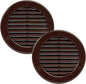 Vent Systems 4" Inch (Opening Dimensions) - Pack of 2 - Brown Soffit Vent Cover - Plastic Round Air Vent Grille - Built-in Mesh Screen - HVAC Register Louver for Bathroom, Home, Kitchen