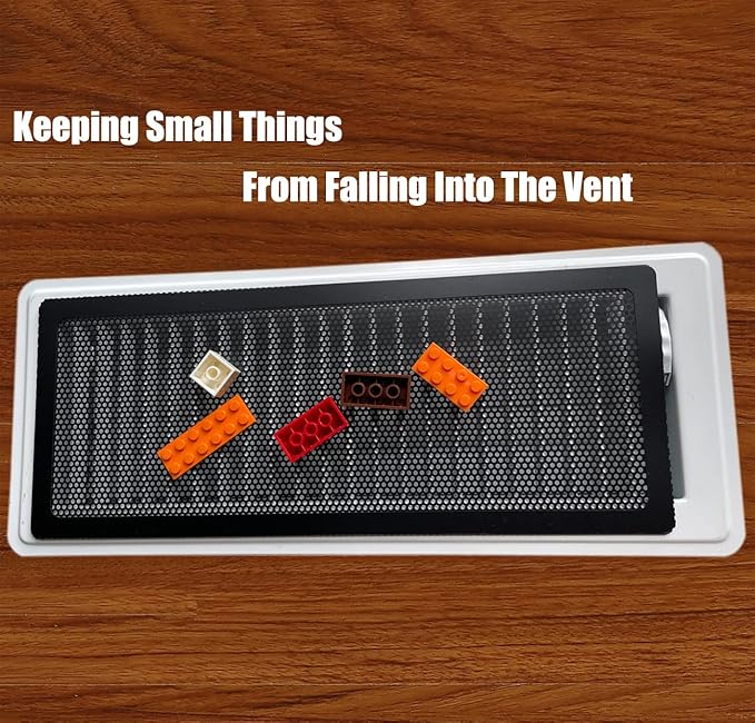 Floor Register Vent Cover- 4"x12" Magnetic Air Vent Screen Mesh Cover, Perfect for Wall/Ceiling/Floor Air Vent Filters (4-Packs)