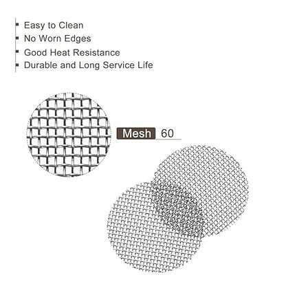 MECCANIXITY Pipe Screen Stainless Steel Screens, 1/2 Inch (12.7mm) Diameter for Pipe Filter, Pack of 60