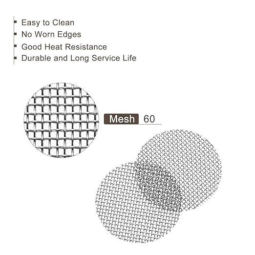 MECCANIXITY Pipe Screen Stainless Steel Screens, 1/2 Inch (12.7mm) Diameter for Pipe Filter, Pack of 100