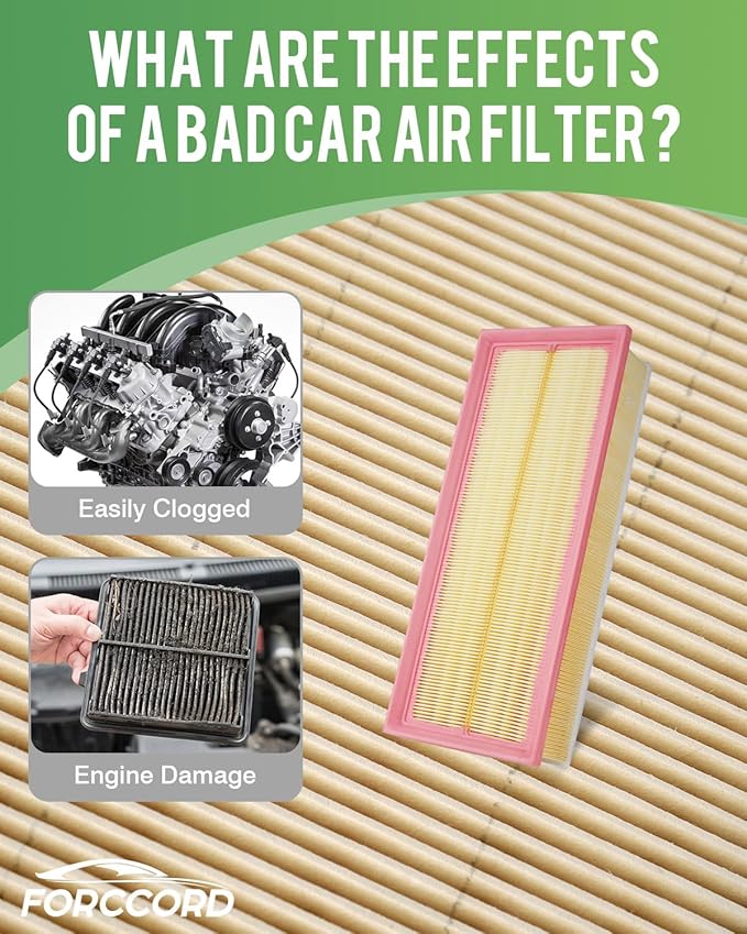 2-Pack Engine Air Filter Fits for Audi A3 2008-2013, Q3 2015-2018, TT 2009, Volkswagen Jetta 2005-2018, Passat, Beetle, CC, Golf, GTI & More Air Filter Replacement 1K0129620D