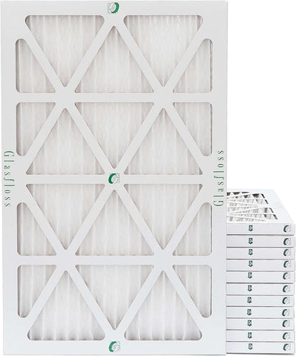 Glasfloss ZL 20x30x1 MERV 13 (FPR 10) Air Filters for AC and Furnace. Case of 12. Actual Size: 19-5/8 x 29-5/8 x 7/8